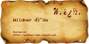 Wildner Éda névjegykártya
